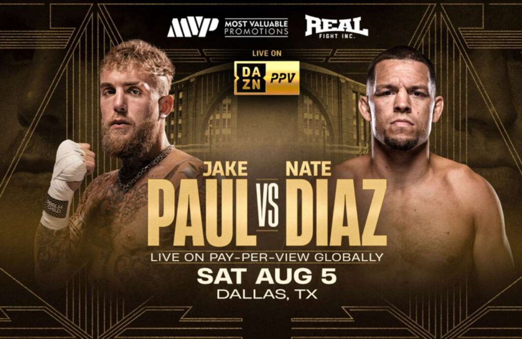 Jake Paul vs Nate Diaz Odds 2